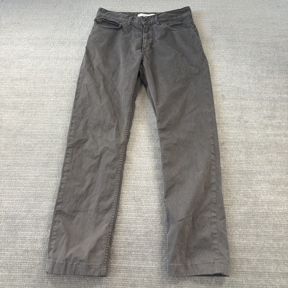 Billy Reid Slim Cut Pants Mens 28x27 Gray Organic Cotton Classic Casual Office